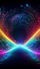 rainbow-colored sound waves